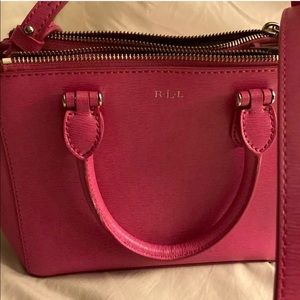 Ralph Lauren cross body satchel fuchsia pink